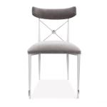 Velvet Banquet Metal Frame Dining Chairs Modern Design Elegant Leisure