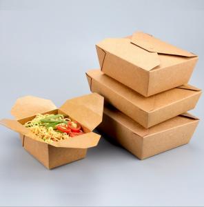 Quality disposable lunch box in kraft paper material food packing wholesale