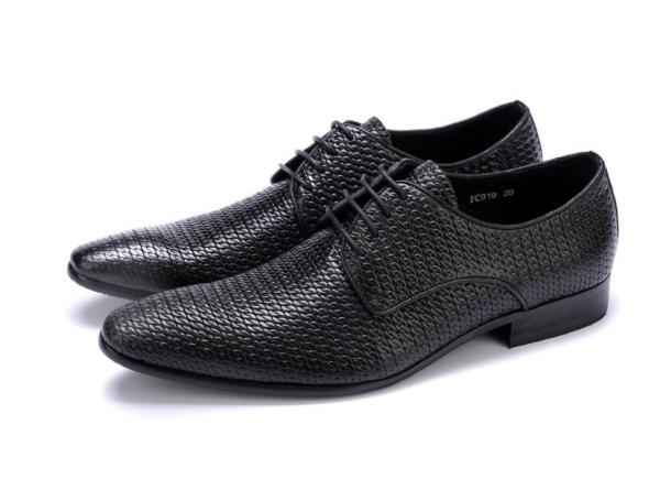 All Woven Bright Genuine Mens Leather Dress Shoes , Leather Oxfords Shoes For