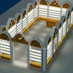 Bulk Dry Bakery Display Case , Wooden Display Cabinet Secure Big Capacity