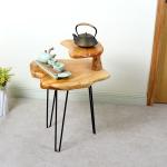 Bedroom 70cm Height Double Layer Rustic Pine Coffee Table