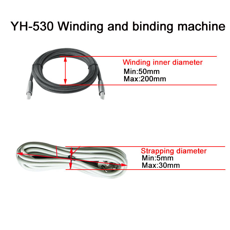Semi-auto Mini Flat Cable Wire Coiling Winding Machine for Strapping Diameter 18-45mm