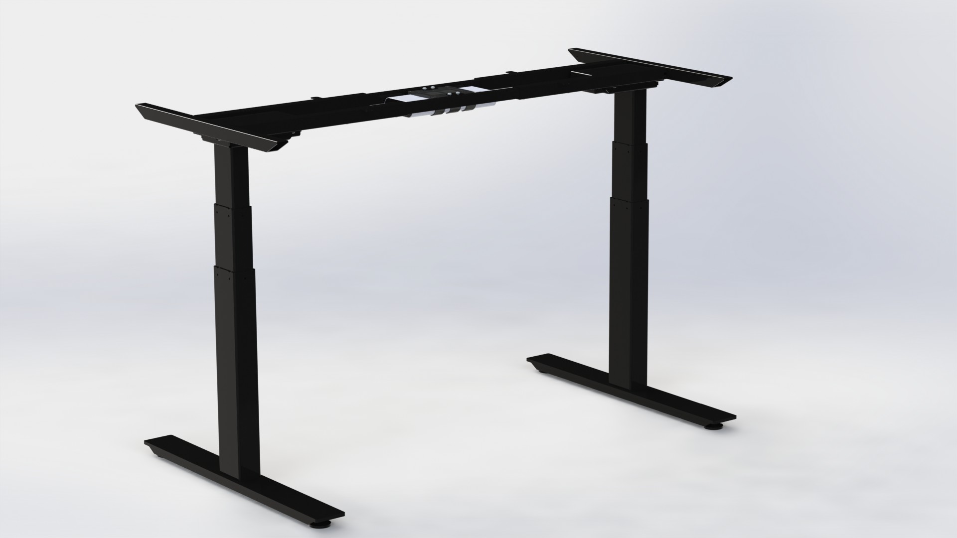 electric motor with double leg sit and stand desk frame