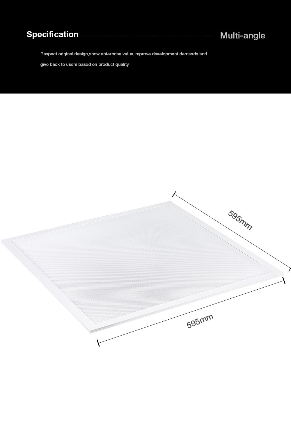 Square Multi Scene IP65 LED Panel Light No Flicker Practical