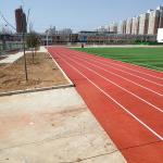 Semicircle Area Prefabricated Synthetic Sports Surfaces Track Red