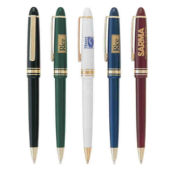retractable hotel use logo brand plastic promotion pen,golden rings click