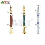 Interior / Exterior Stainless Steel Balustrade Parts 0.8mm Satined Mirror