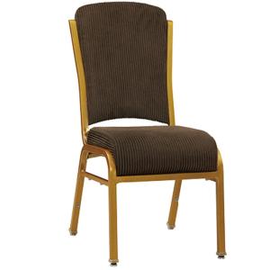 Quality YLX-6075 Golden Aluminium/Steel Oil Painting Dark Gray Banquet Dining Chair wholesale