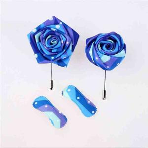 Quality Wedding Party Handmade Flower Brooch Eco - Friendly Fray Resistant Material wholesale