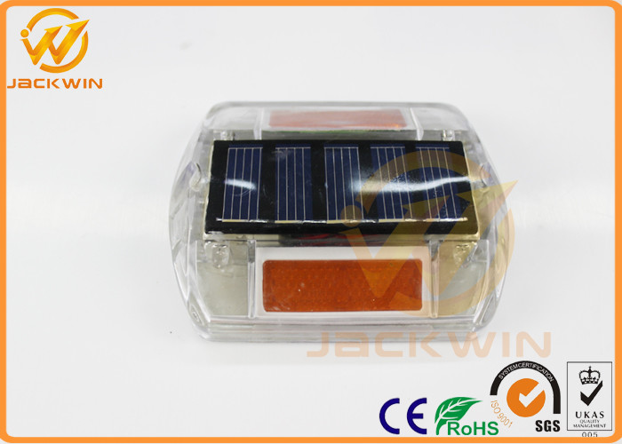 Solar Flashing LED Reflective Road Studs Waterproof Plastic Traffic Safety