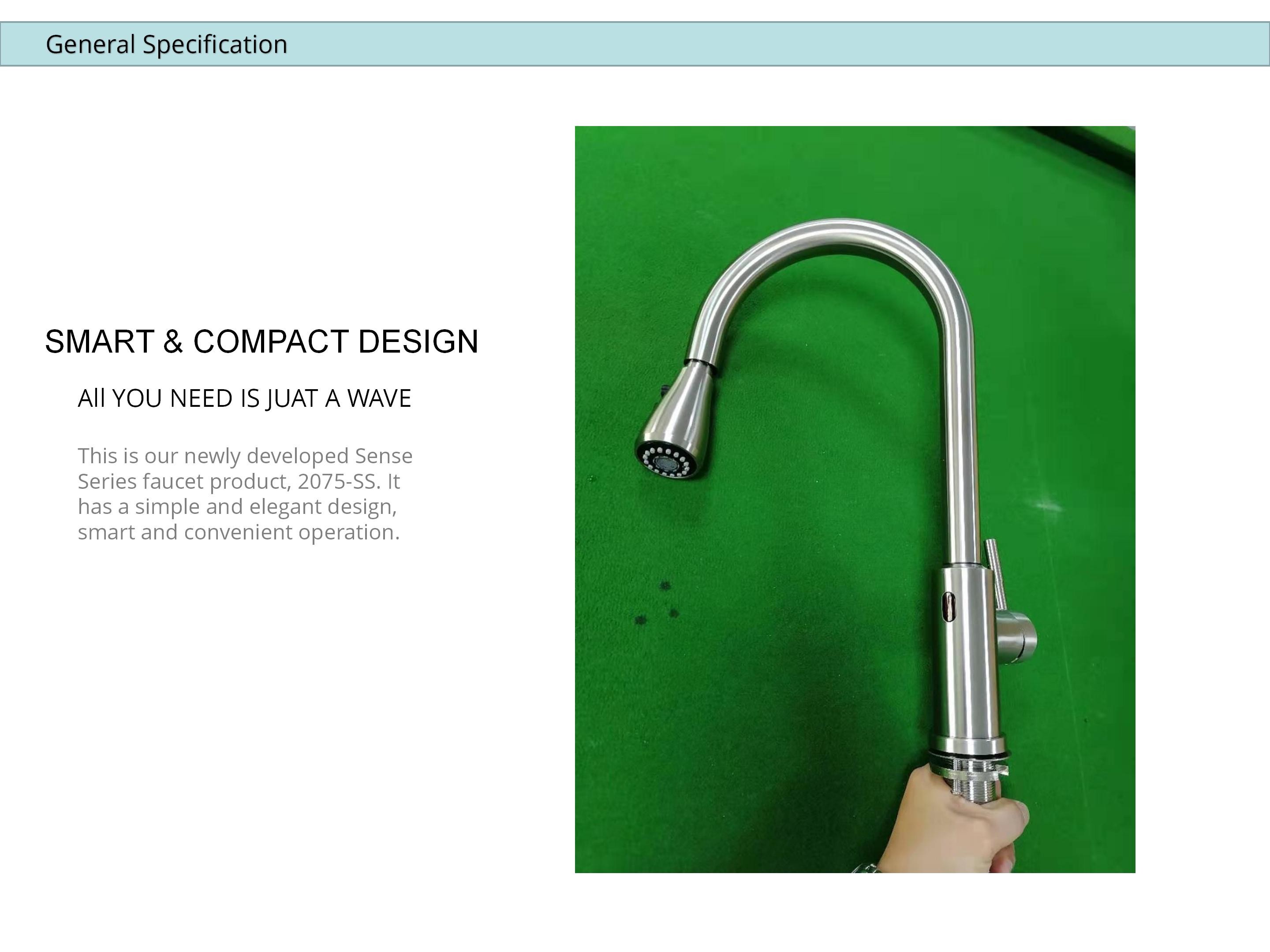 Flexible Hose 360 Degree Swivel Tap IPX5 Touch Control Kitchen Faucet With Sensor