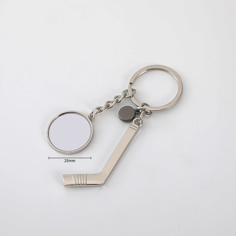 DIY Custom Sublimation Rugby Cap Keychain Baseball Football World Cup Metal Keychains For Sublimation Photo Transfer