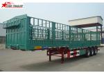 Q345 Carbon Steel Dropside Tipping Trailer , Roof Opened Drop Side Trailer
