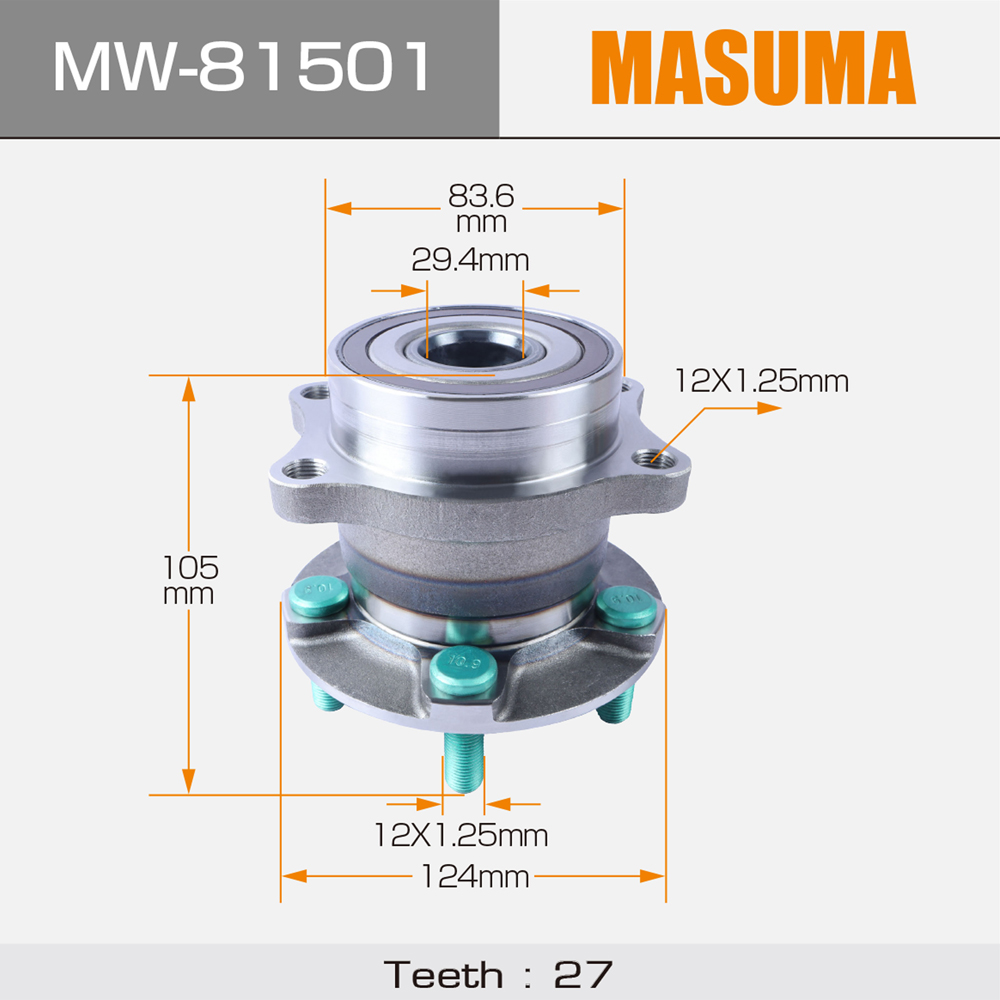 28473SC000 Auto Transmission Systems Parts Wheel Hub Unit For SUBARU BRZ 2007-2021 Year