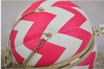 Check hot air balloon creative decorative chain handbag leather clutch female