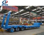 Tri Axles 60 Ton Low Bed Trailer Heavy Transport