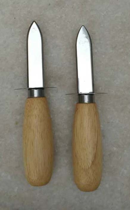 French Oyster Knife With Wooden Handle For Sea Food Shell Opener