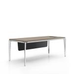 Modern 4-person Office Furniture Table With Front Baffle For Privacy