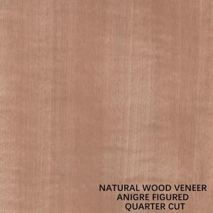 Quality Figured Anegre Quarter Cut Wood Veneer Straight Uniform Color For Musical Instruments wholesale