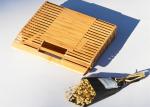 Vintage Rectangle Bamboo Evening Clutch Bags Box Shaped For Summer Vacation