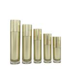 100ml 120ml Cosmetic Pump Bottle Empty Plastic Lotion Gold Acrylic Hot Stamping