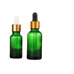 Sealing Type Dropper Green Frosted Glass Cosmetic Bottle 10ml 15ml 30ml 50ml for