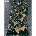 2020 African Embroidered Sequin French Velvet Lace Fabric Width 50/52"