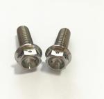 Motorcycle Parts M6 x 1.0 x 30mm Titanium Hex Head RACE Flange Drilled Bolts