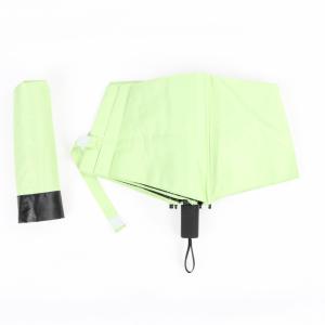 Quality 21 inch compact anti-uv uv protection three fold umbrella with sunproof sunshade in green color wholesale