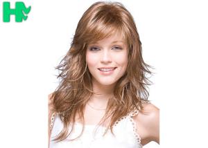 Quality 20 Inch Blond Brown Long Natural Look Synthetic Hair Wigs For Women wholesale