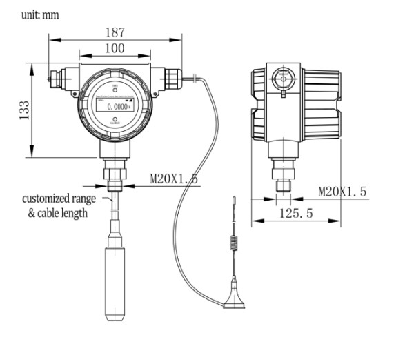 PL701 Wireless Level Transmitter With LoraWAN Network For Water Reservoir Level