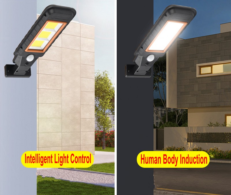 IP67 COB LED Street induction Lamp Garden Highway Road lamp Solar PIR Sensor Wall Light