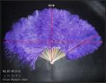 50-55 Cm Party Decoration Ostrich Feather Hand Fan White Purple Hot Item Dyed