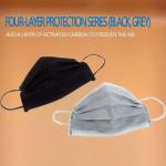 4 Ply Disposable Carbon Filter Face Mask / Ffp3 Rated Mask High Efficiency