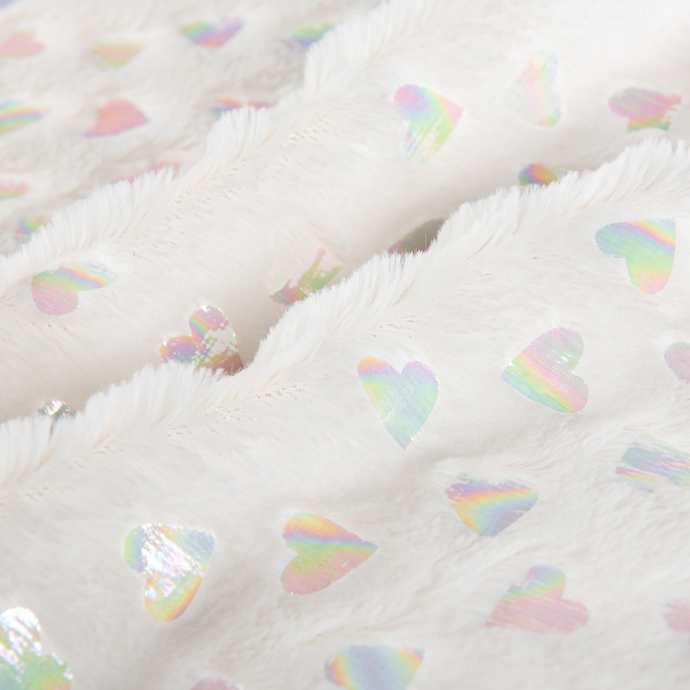 Brushed Pattern Sparkling Sequins Polyester PV Plush Fabric for Soft Toys and Home Textiles 100% Polyester