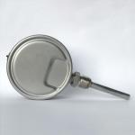 Bayonet Ring Stainless Steel Thermometer Oil Gas 100mm Bimetal Dial Thermometer