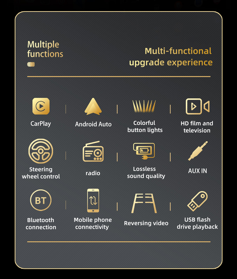 Wired CarPlay/Android Auto Wifi Bluetooth Handsfree GPS FM USB HD Touch Screen MP5 Player 1DIN 6.86 Inch Android Car Radio
