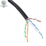 Round Cat6a UTP Patch Cord 24AWG 4 Pair Black / Gary 4P PVC Ethernet Cable