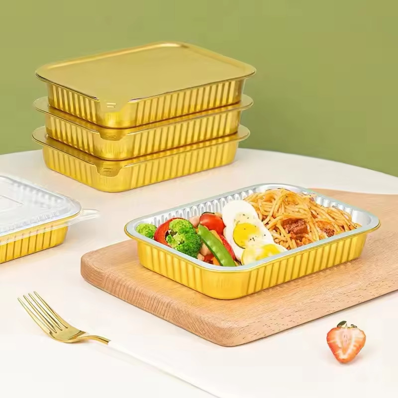 18oz Smooth Aviation Foil Container 520ml Aluminum Foil Lunch Box Aviation Grade