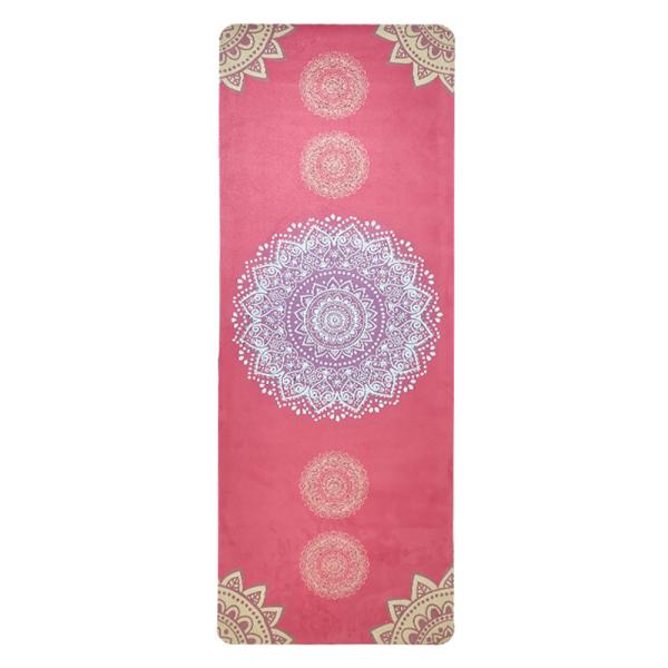 Foldable Travel Suede Yoga Mat Eco Friendly Fitness Pilates Natural Rubber Yoga