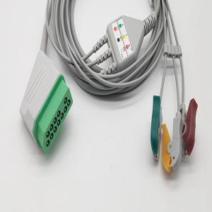 Quality Nihon Kohden 12 Pin to 3 Lead direct connect ECG Cable wholesale