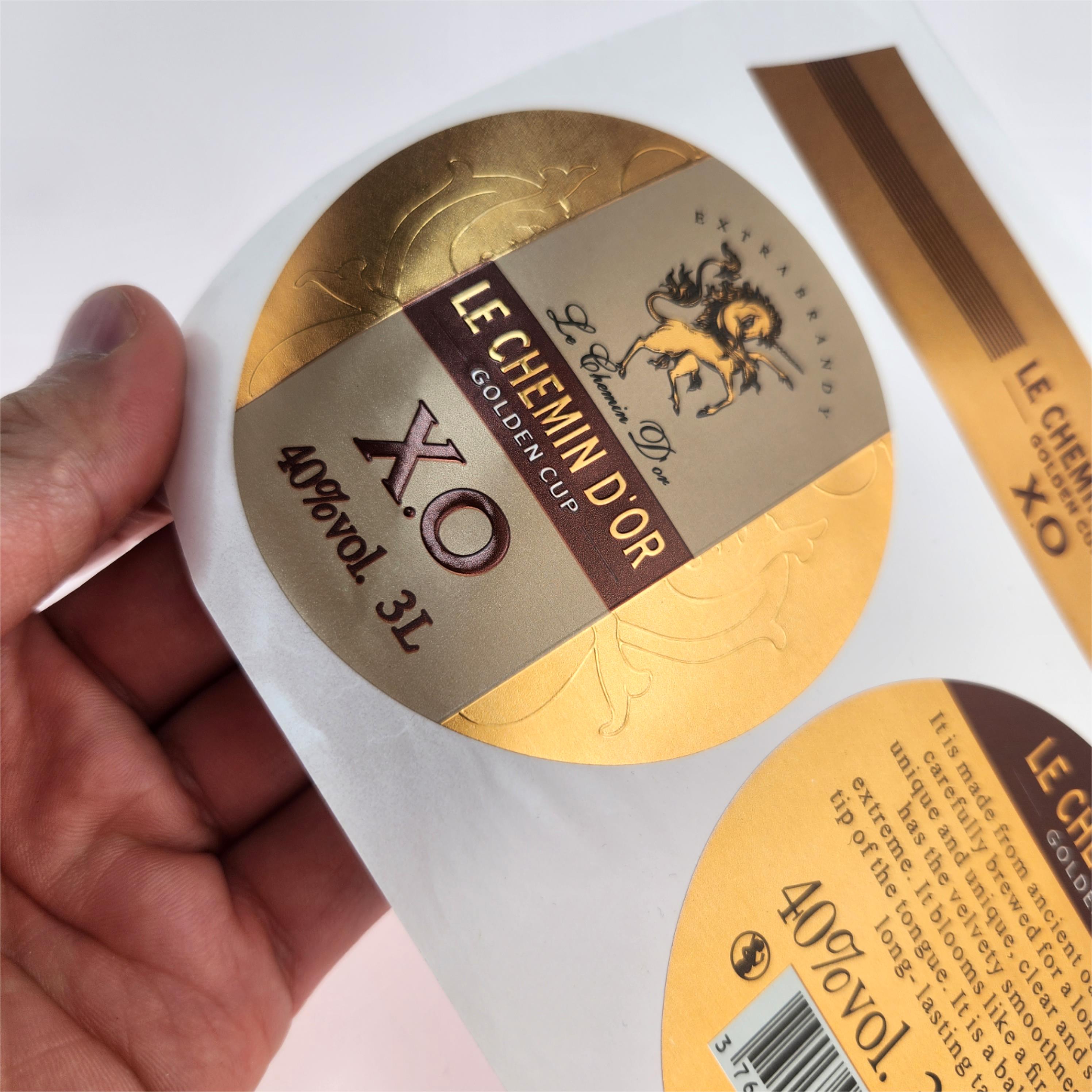 Personalized Brandy Label Custom Whiskey Bottle Sticker For Drinks Weddings