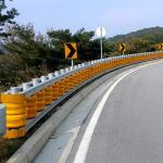 Road Traffic Safe Yellow Stainless Steel Highway Roller Barrier for Traffic