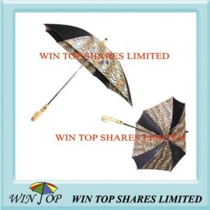 Quality Leopard Design Full Auto Straight Umbrella wholesale