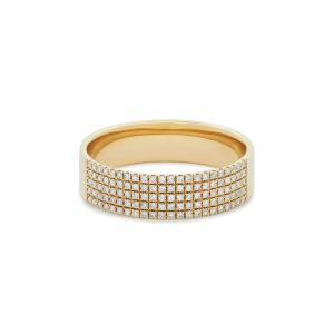 Quality Micron Pave CZ 18K Gold Plated Gemstone Rings Cigar 925 Sterling Silver wholesale