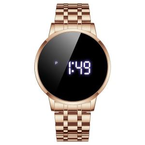Quality 44mm Waterproof Digital Watch Round Shape LED Screen Water Resistant 3ATM Chrono wholesale
