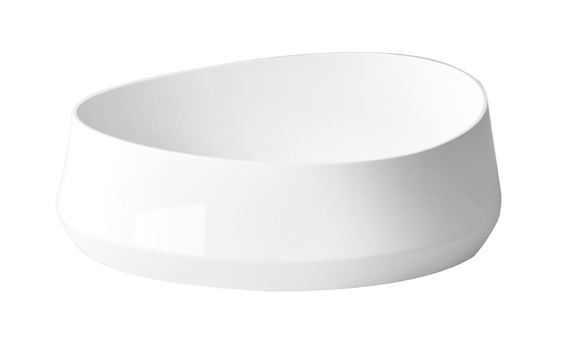 Art Vanity Counter Top Basin Round Shape White Glazed Color
