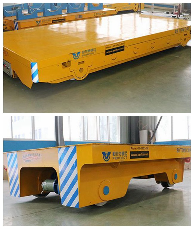 Motorized 20t Coil Transfer Trolley Heavy Load Battery Powered For Factories