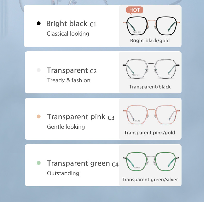 OEM Acetate Titanium Reading Glasses Customizable Anti Blue Light