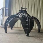 Q355B Mechanical Orange Peel Grab , Electric Excavator Stone Grapple